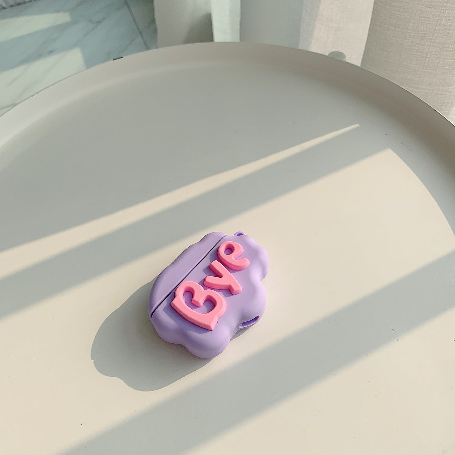Cute Cartoon AirPods 2 Case – 3D HI BYE Cloud Design