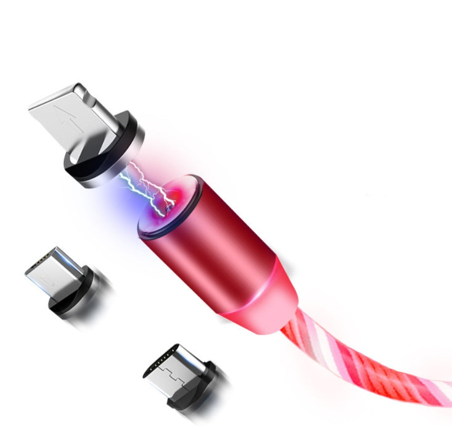 Magnetic Flowing Light Data Cable – iPhone & Android