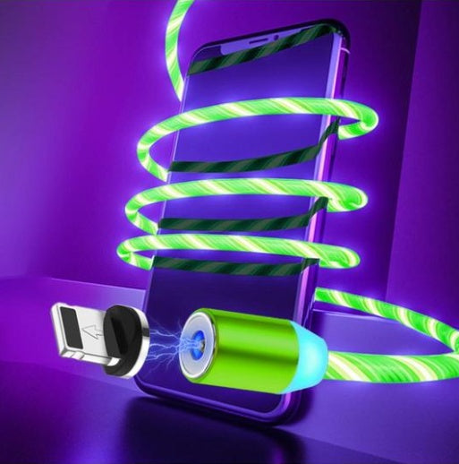 Magnetic Flowing Light Data Cable – iPhone & Android