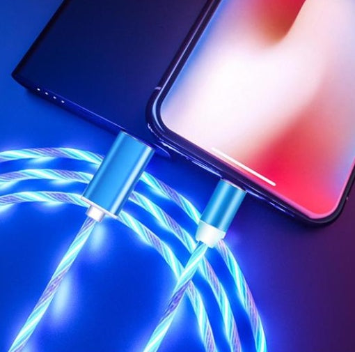Magnetic Flowing Light Data Cable – iPhone & Android