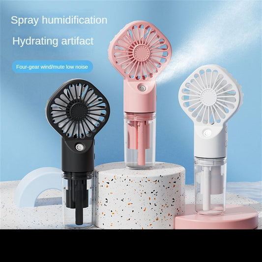 Mini Cooling Fan with Humidification & USB Rechargeable