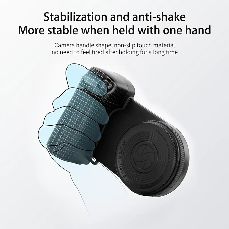 Magnetic Selfie Grip with Bluetooth Remote & Fill Light