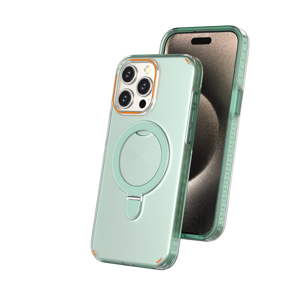 MagSafe-Compatible Magnetic Clear Case with Stand Cover