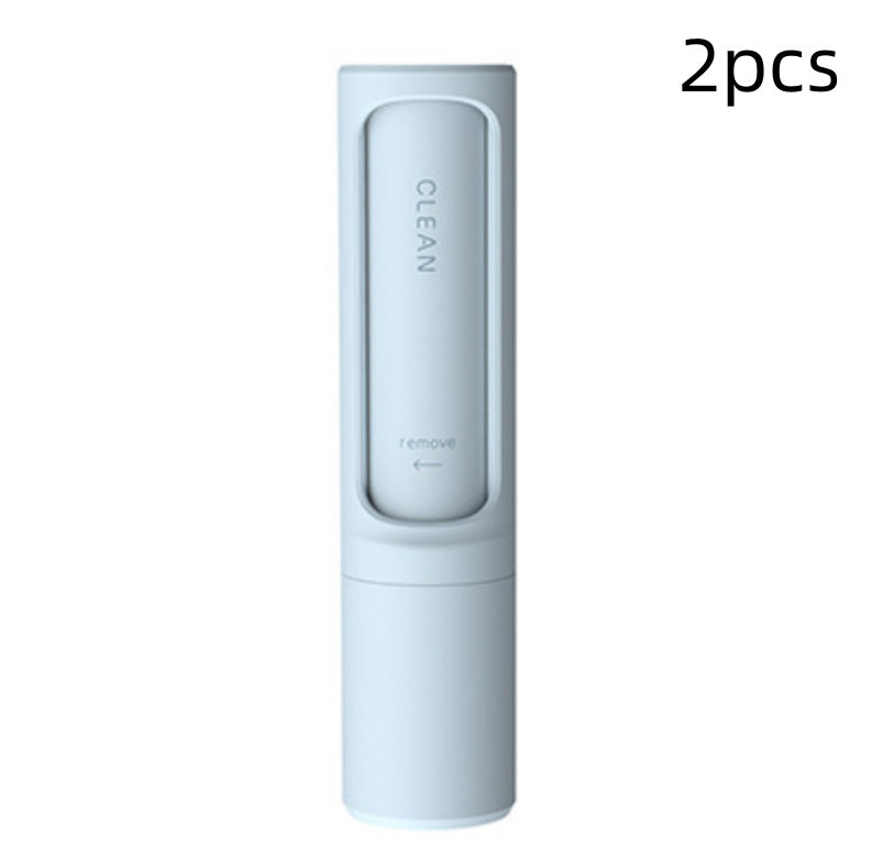 Portable 2-in-1 Pet Hair Removal Brush & Lint Roller, Self-Cleaning for Cat & Dog Fur