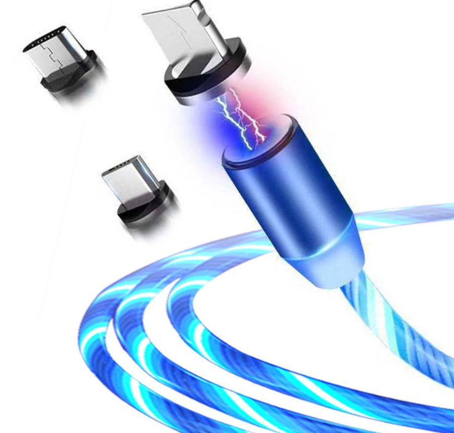 Magnetic Flowing Light Data Cable – iPhone & Android