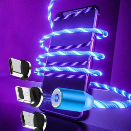 Magnetic Flowing Light Data Cable – iPhone & Android