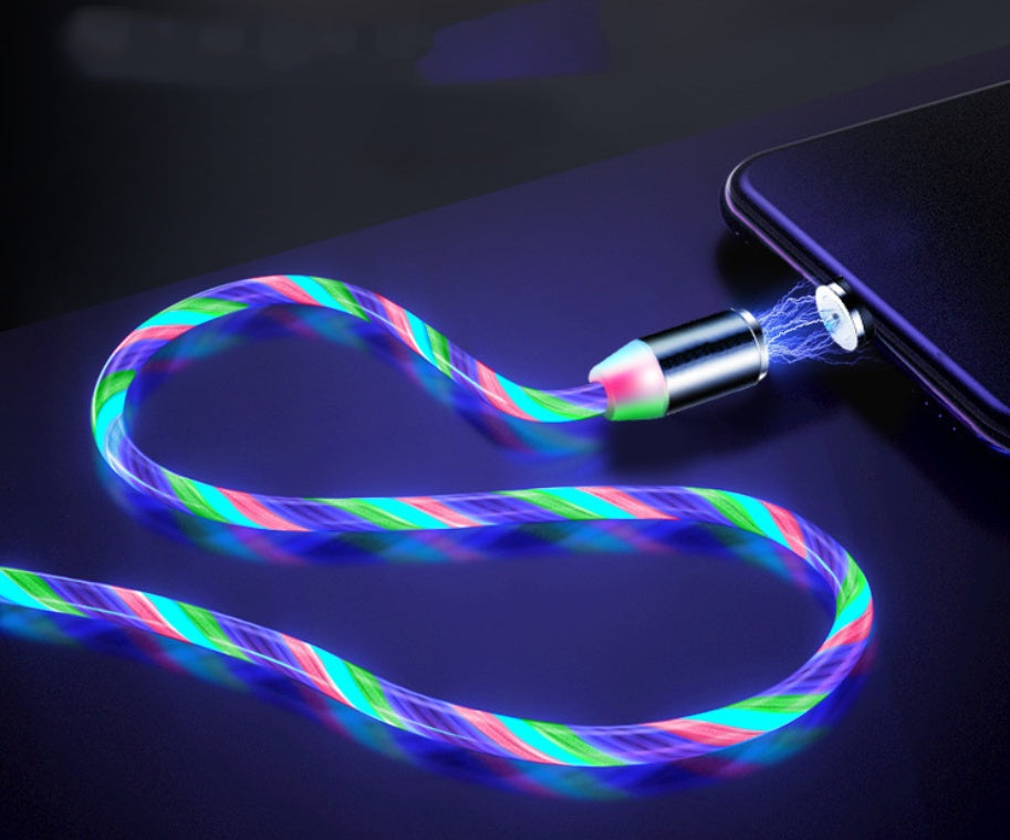 Magnetic Flowing Light Data Cable – iPhone & Android