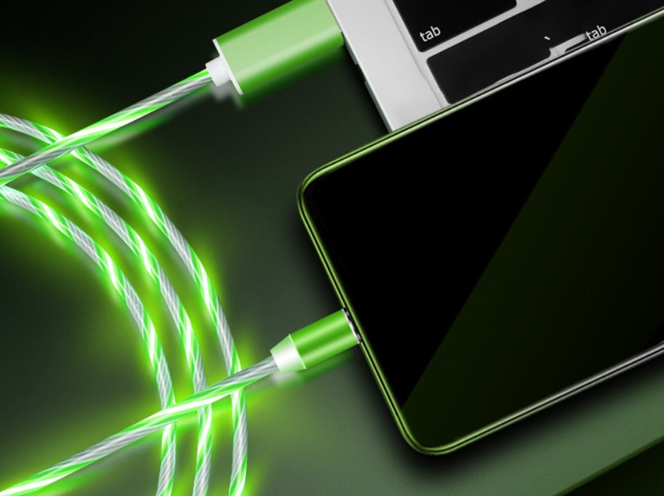 Magnetic Flowing Light Data Cable – iPhone & Android