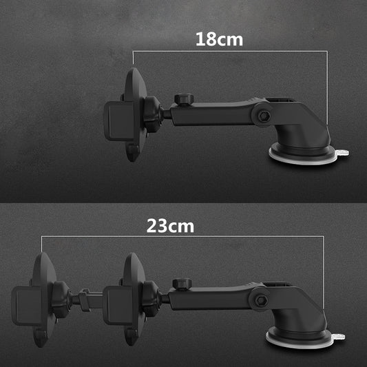Telescopic Car Phone Holder with Long Arm & Dashboard Suction Mount