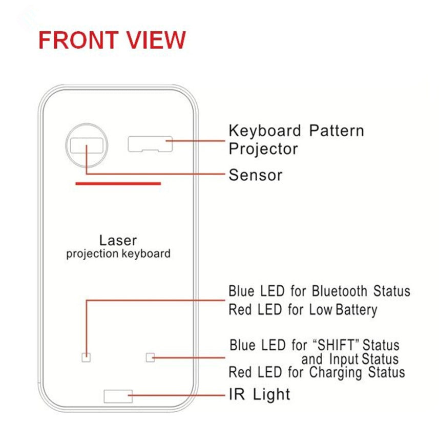 LEING FST Wireless Laser Keyboard for Phone & Laptop