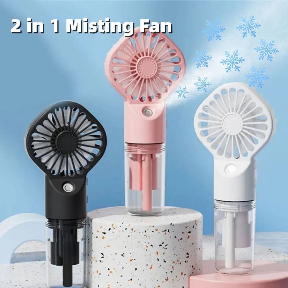 Mini Cooling Fan with Humidification & USB Rechargeable