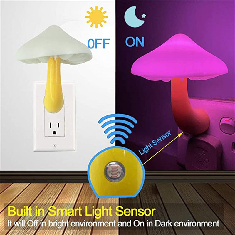 LED Mushroom Night Light with Sensor