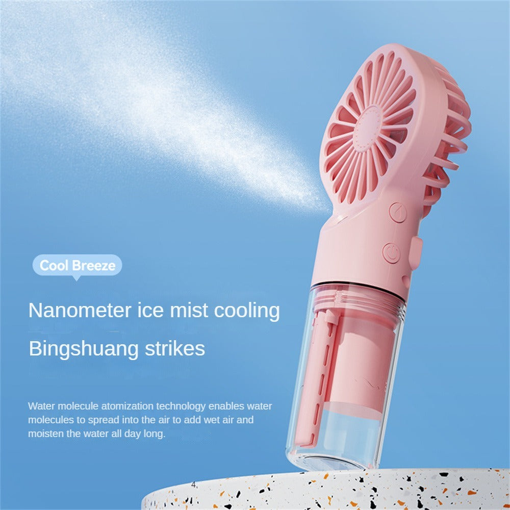 Mini Cooling Fan with Humidification & USB Rechargeable