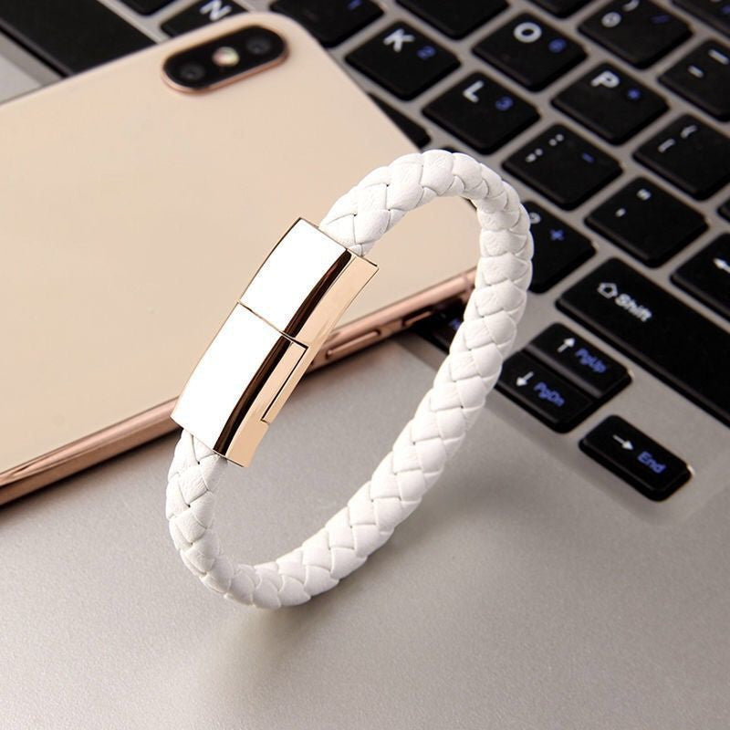 Portable Bracelet Charging & Data Cable for iPhone & Phones