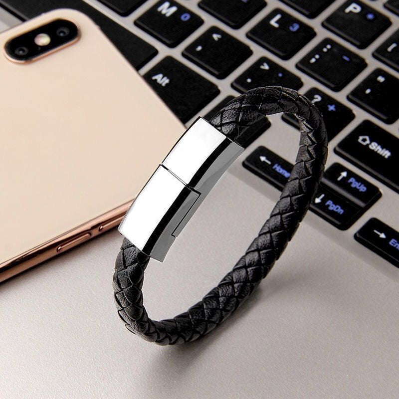 Portable Bracelet Charging & Data Cable for iPhone & Phones