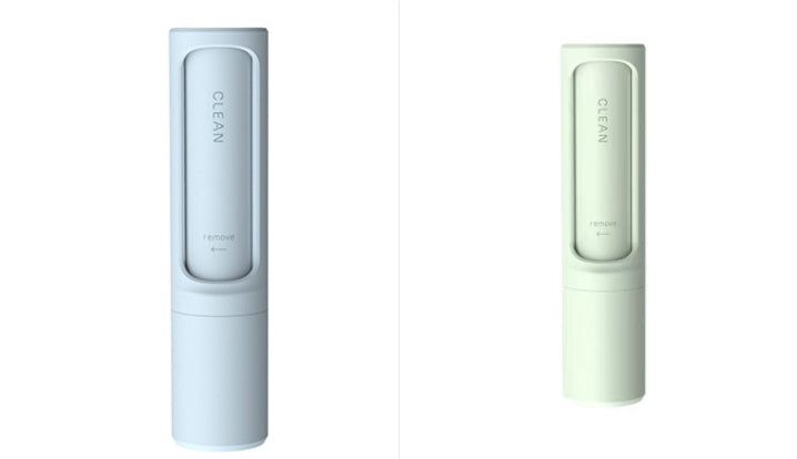 Portable 2-in-1 Pet Hair Removal Brush & Lint Roller, Self-Cleaning for Cat & Dog Fur