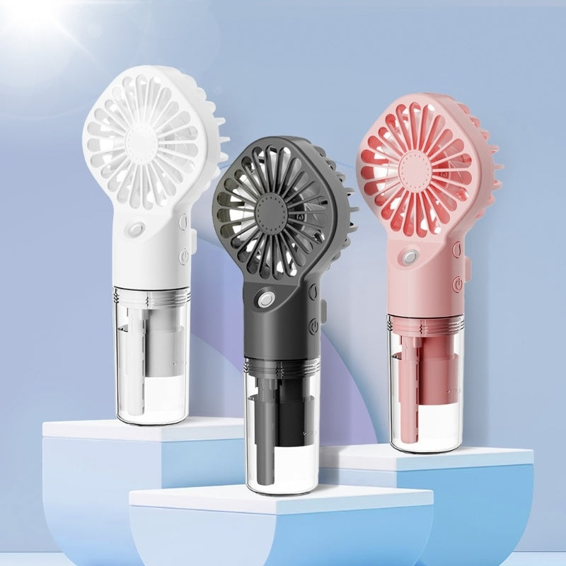 Mini Cooling Fan with Humidification & USB Rechargeable
