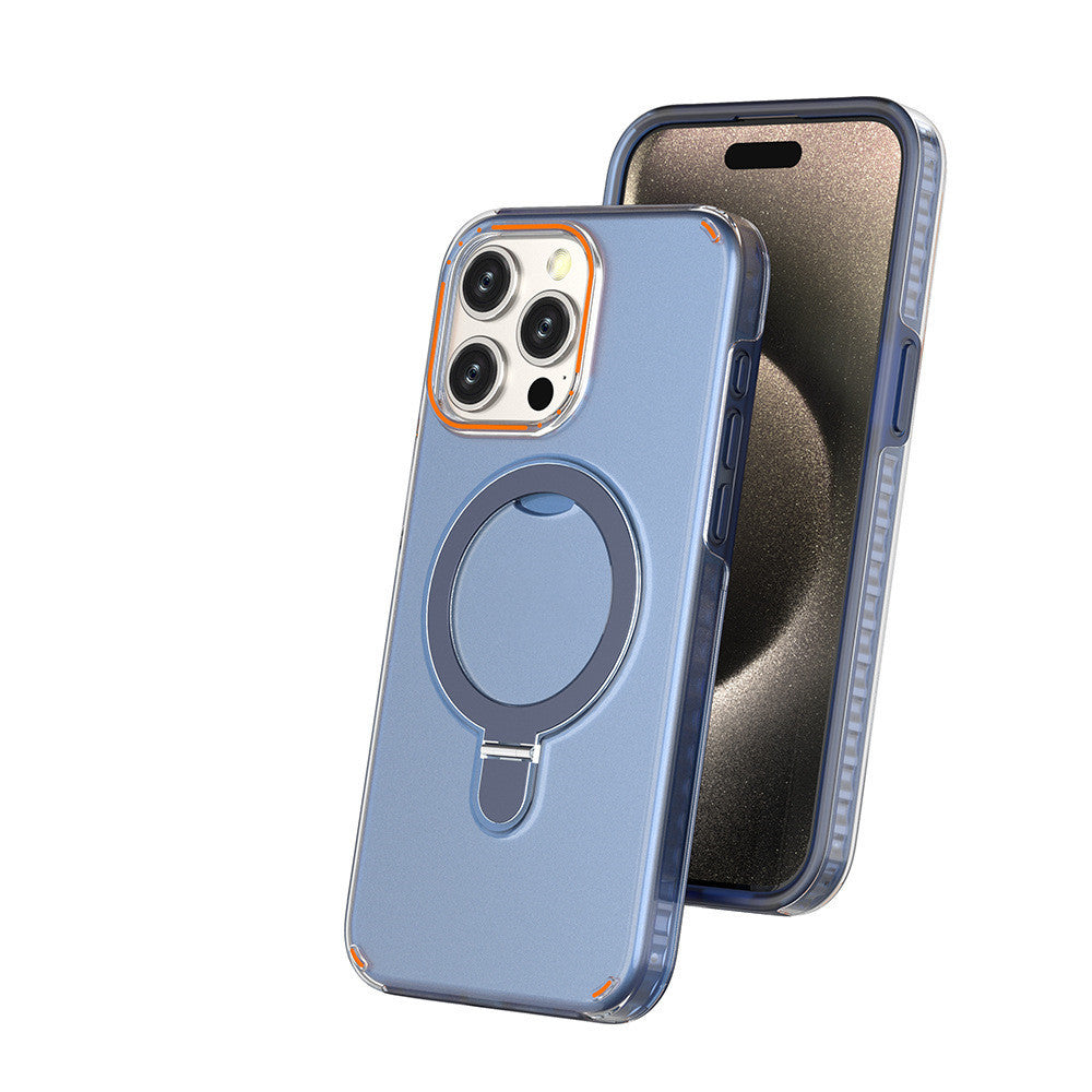 MagSafe-Compatible Magnetic Clear Case with Stand Cover