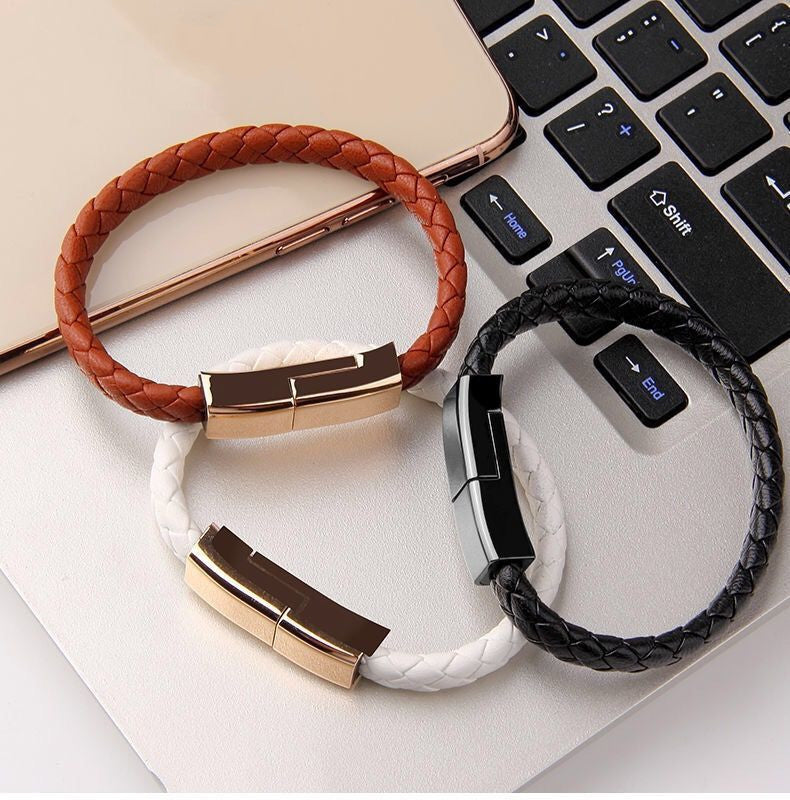 Portable Bracelet Charging & Data Cable for iPhone & Phones