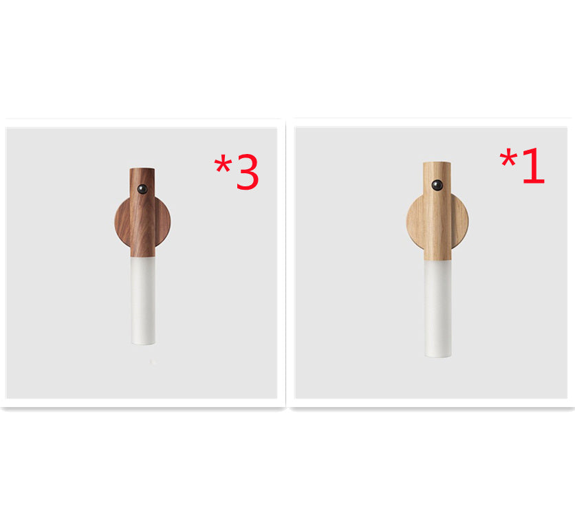 Wood Design LED Night Light – Motion Sensor, USB, Magnetic Mount