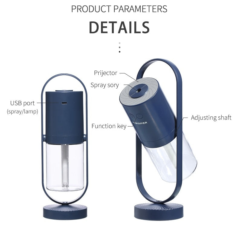 Magic Shadow USB Air Humidifier – Ultrasonic Mist with Night Light & Mini Purifier