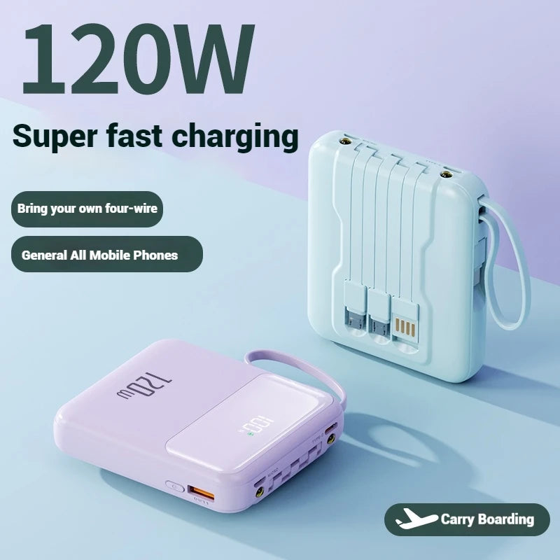 Mini 10000mAh Portable Power Bank – Fast Charging 22.5W, Type-C, OEM Logo