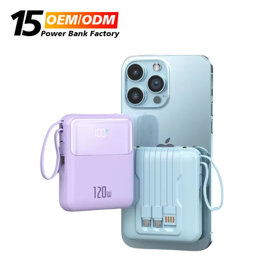 Mini 10000mAh Portable Power Bank – Fast Charging 22.5W, Type-C, OEM Logo