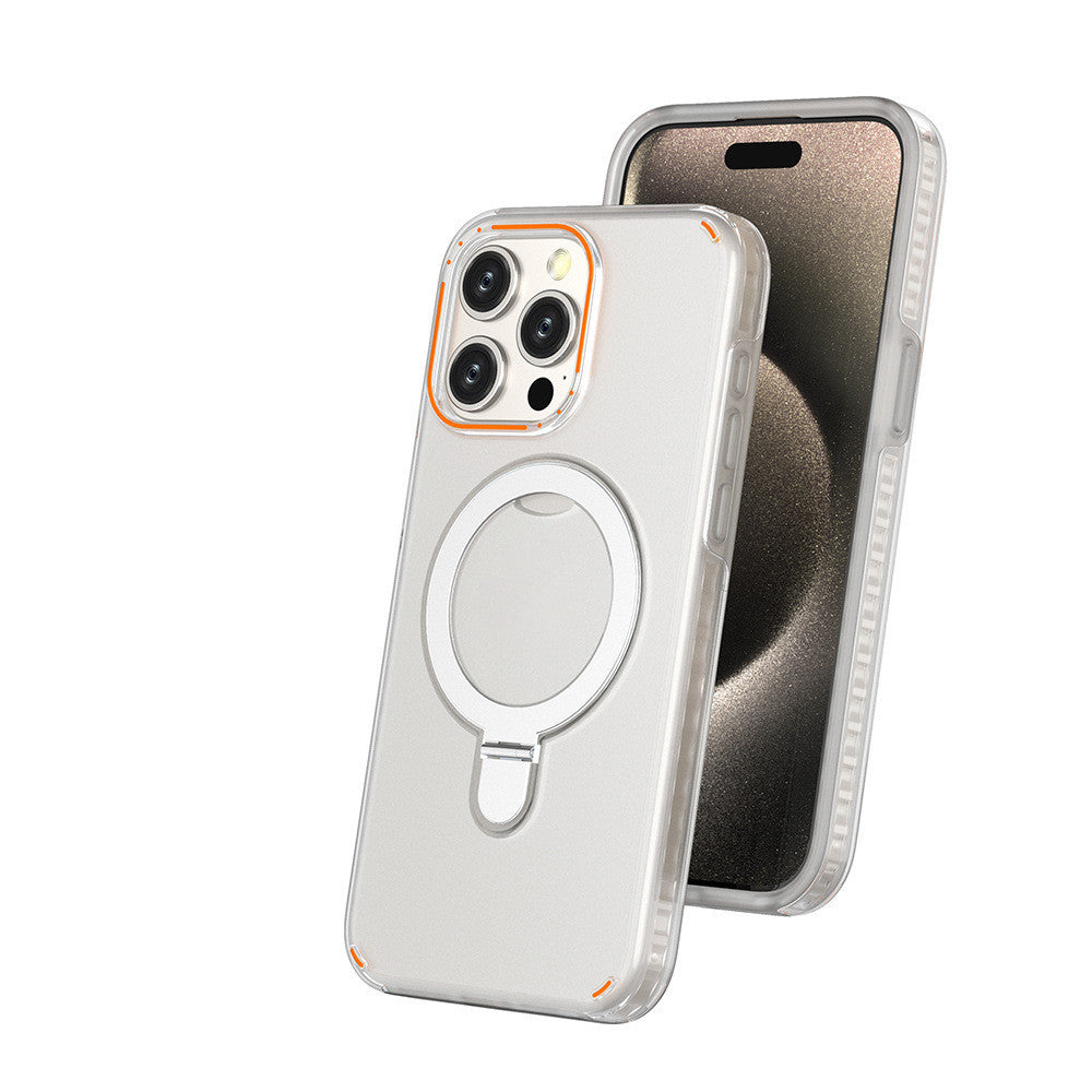 MagSafe-Compatible Magnetic Clear Case with Stand Cover