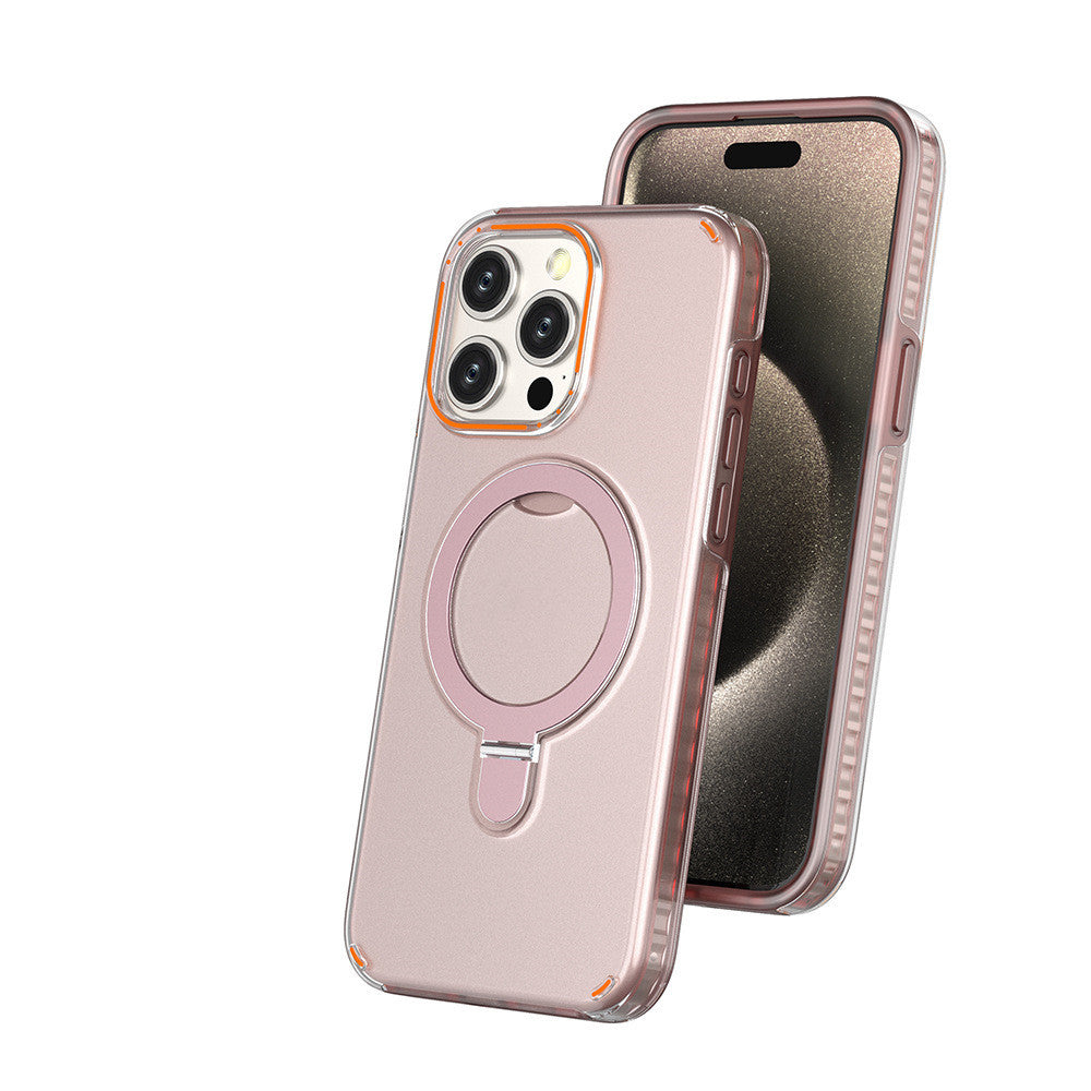 MagSafe-Compatible Magnetic Clear Case with Stand Cover