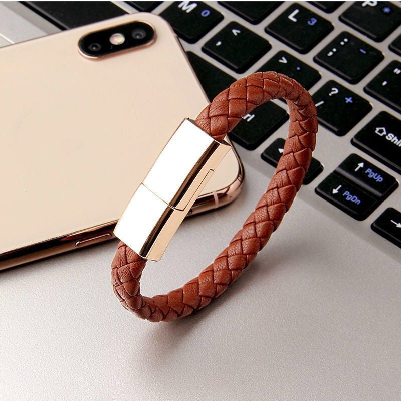 Portable Bracelet Charging & Data Cable for iPhone & Phones