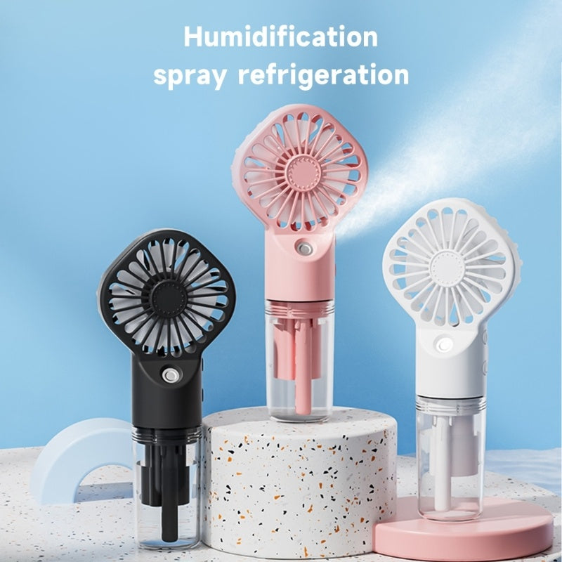 Mini Cooling Fan with Humidification & USB Rechargeable